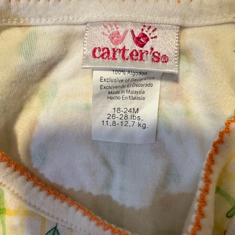 Carters Vintage Baby Girl Bubble Romper Size 18-24M